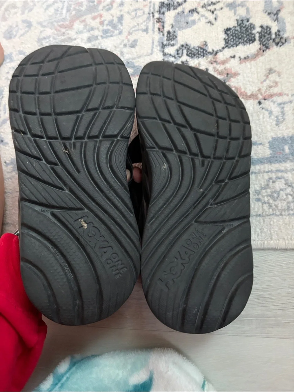 Hoka one one Black Sport Flip Flop Sandals size 11